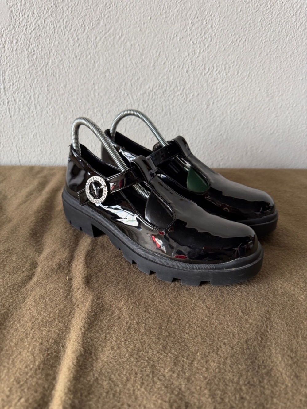 Steve Madden Patent Leather Mary Jane Lugz Size 4